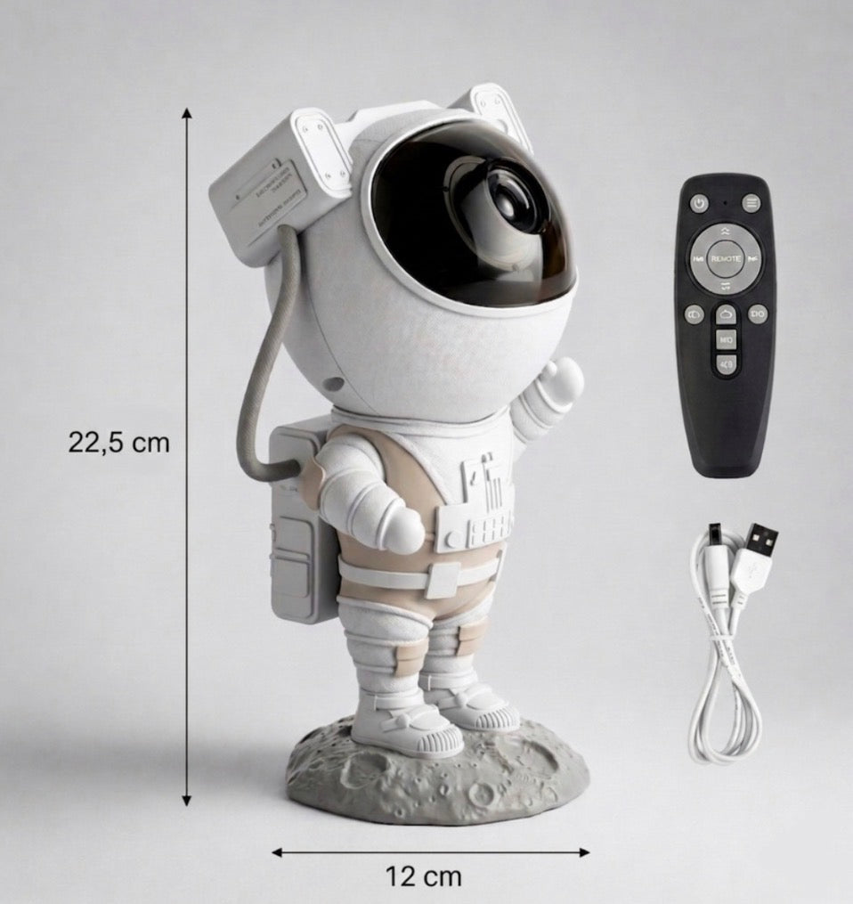Astronauta proyector de galaxias